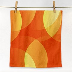 Abstract Orange Yellow Red Color Face Towel