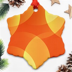 Abstract Orange Yellow Red Color Ornament (snowflake) by Celenk