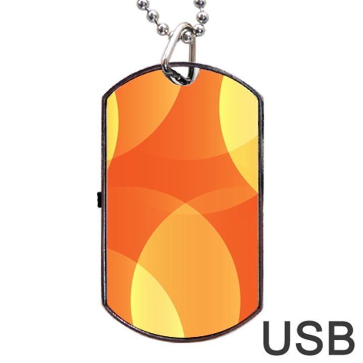 Abstract Orange Yellow Red Color Dog Tag USB Flash (Two Sides)