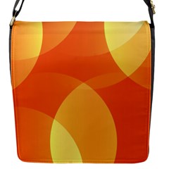 Abstract Orange Yellow Red Color Flap Messenger Bag (s) by Celenk