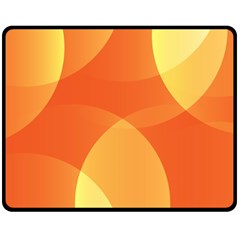 Abstract Orange Yellow Red Color Double Sided Fleece Blanket (medium)  by Celenk