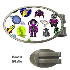 Space Clip Art Aliens Space Craft Money Clips (oval)  by Celenk