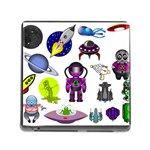 Space Clip Art Aliens Space Craft Memory Card Reader (Square) Front