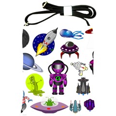 Space Clip Art Aliens Space Craft Shoulder Sling Bags by Celenk