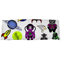 Space Clip Art Aliens Space Craft Body Pillow Case Dakimakura (two Sides) by Celenk