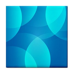 Abstract Blue Wallpaper Wave Tile Coasters by Celenk