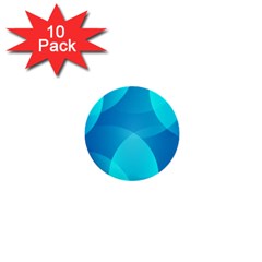 Abstract Blue Wallpaper Wave 1  Mini Buttons (10 Pack)  by Celenk