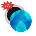 Abstract Blue Wallpaper Wave 2.25  Magnets (10 pack)  Front