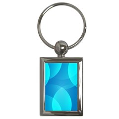 Abstract Blue Wallpaper Wave Key Chains (rectangle)  by Celenk