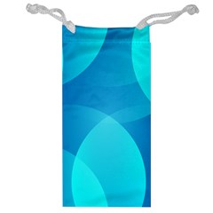 Abstract Blue Wallpaper Wave Jewelry Bag by Celenk