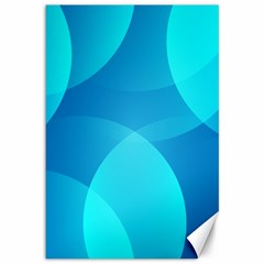 Abstract Blue Wallpaper Wave Canvas 12  X 18   by Celenk