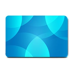 Abstract Blue Wallpaper Wave Small Doormat  by Celenk