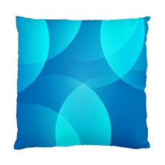 Abstract Blue Wallpaper Wave Standard Cushion Case (two Sides) by Celenk