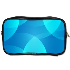 Abstract Blue Wallpaper Wave Toiletries Bags by Celenk