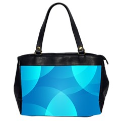 Abstract Blue Wallpaper Wave Office Handbags (2 Sides)  by Celenk