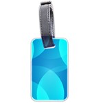 Abstract Blue Wallpaper Wave Luggage Tags (Two Sides) Back