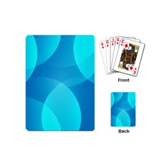 Abstract Blue Wallpaper Wave Playing Cards (mini)  by Celenk