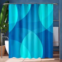 Abstract Blue Wallpaper Wave Shower Curtain 60  X 72  (medium)  by Celenk