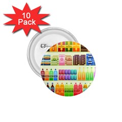 Supermarket Shelf Products Snacks 1 75  Buttons (10 Pack) by Celenk