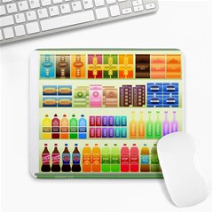 Supermarket Shelf Products Snacks Large Mousepads by Celenk