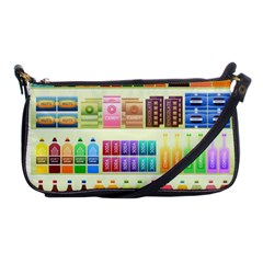 Supermarket Shelf Products Snacks Shoulder Clutch Bags by Celenk