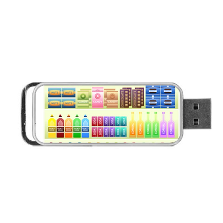 Supermarket Shelf Products Snacks Portable USB Flash (One Side)