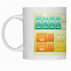 Supermarket Shelf Coffee Tea Grains White Mugs by Celenk