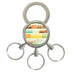 Supermarket Shelf Coffee Tea Grains 3-ring Key Chains by Celenk