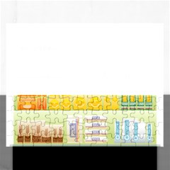 Supermarket Shelf Coffee Tea Grains Rectangular Jigsaw Puzzl by Celenk