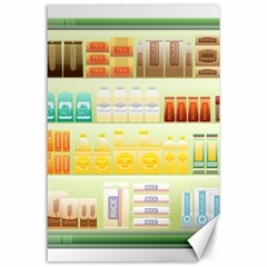 Supermarket Shelf Coffee Tea Grains Canvas 24  X 36  by Celenk