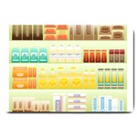 Supermarket Shelf Coffee Tea Grains Large Doormat  30 x20  Door Mat