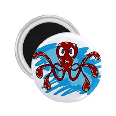 Octopus Sea Ocean Cartoon Animal 2 25  Magnets by Celenk