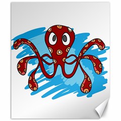 Octopus Sea Ocean Cartoon Animal Canvas 20  x 24  