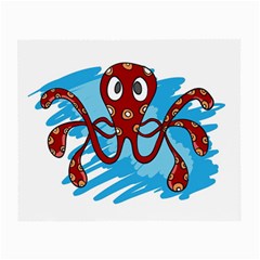 Octopus Sea Ocean Cartoon Animal Small Glasses Cloth (2-side) by Celenk