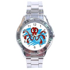 Octopus Sea Ocean Cartoon Animal Stainless Steel Analogue Watch by Celenk