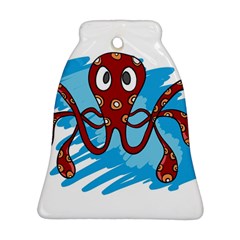 Octopus Sea Ocean Cartoon Animal Bell Ornament (two Sides) by Celenk