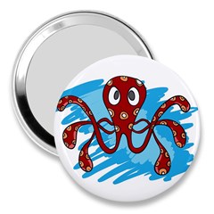 Octopus Sea Ocean Cartoon Animal 3  Handbag Mirrors