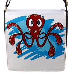 Octopus Sea Ocean Cartoon Animal Flap Messenger Bag (S)