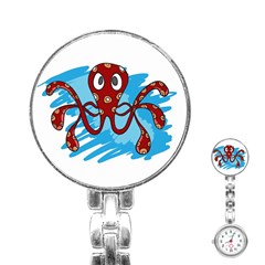 Octopus Sea Ocean Cartoon Animal Stainless Steel Nurses Watch