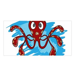 Octopus Sea Ocean Cartoon Animal Satin Shawl