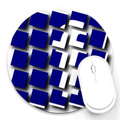 Facebook Social Media Network Blue Round Mousepads by Celenk