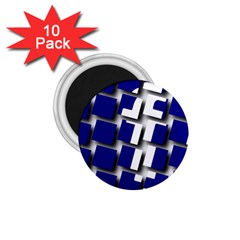 Facebook Social Media Network Blue 1 75  Magnets (10 Pack)  by Celenk