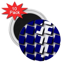 Facebook Social Media Network Blue 2 25  Magnets (10 Pack)  by Celenk