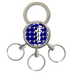 Facebook Social Media Network Blue 3-ring Key Chains by Celenk