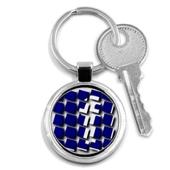 Facebook Social Media Network Blue Key Chains (round)  by Celenk