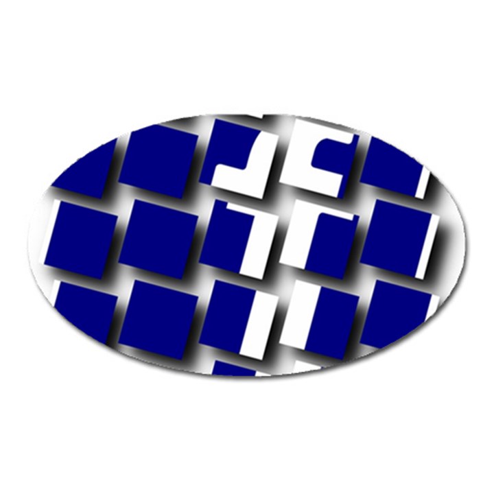 Facebook Social Media Network Blue Oval Magnet