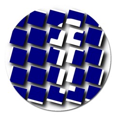 Facebook Social Media Network Blue Magnet 5  (round) by Celenk