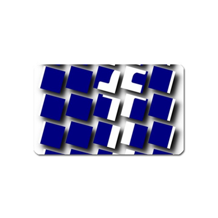 Facebook Social Media Network Blue Magnet (Name Card)