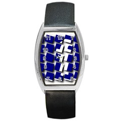 Facebook Social Media Network Blue Barrel Style Metal Watch by Celenk