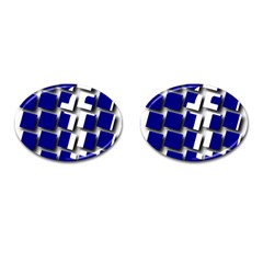 Facebook Social Media Network Blue Cufflinks (oval) by Celenk